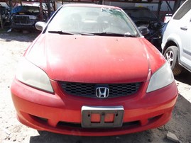 2005 Honda Civic DX Red Coupe 1.7L AT #A24883